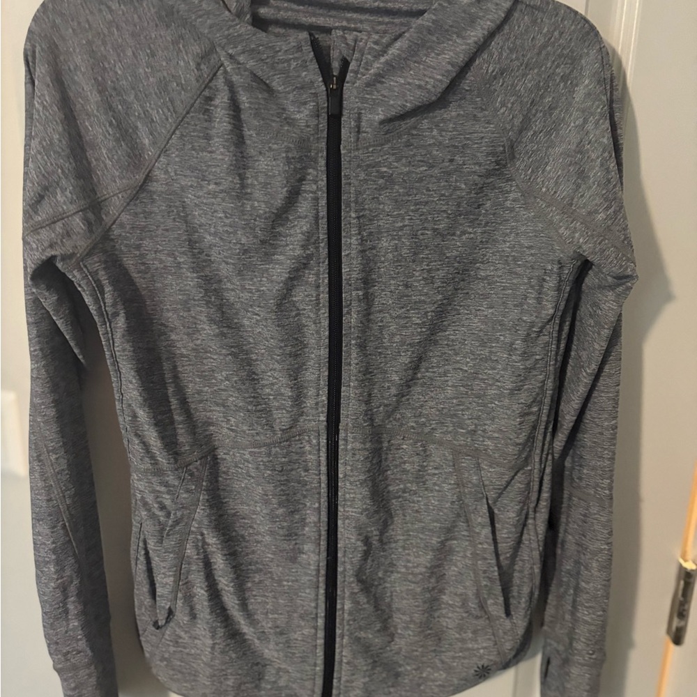 Athleta Gray Utility Jacket Lightweight Full-Zip Women’s XS